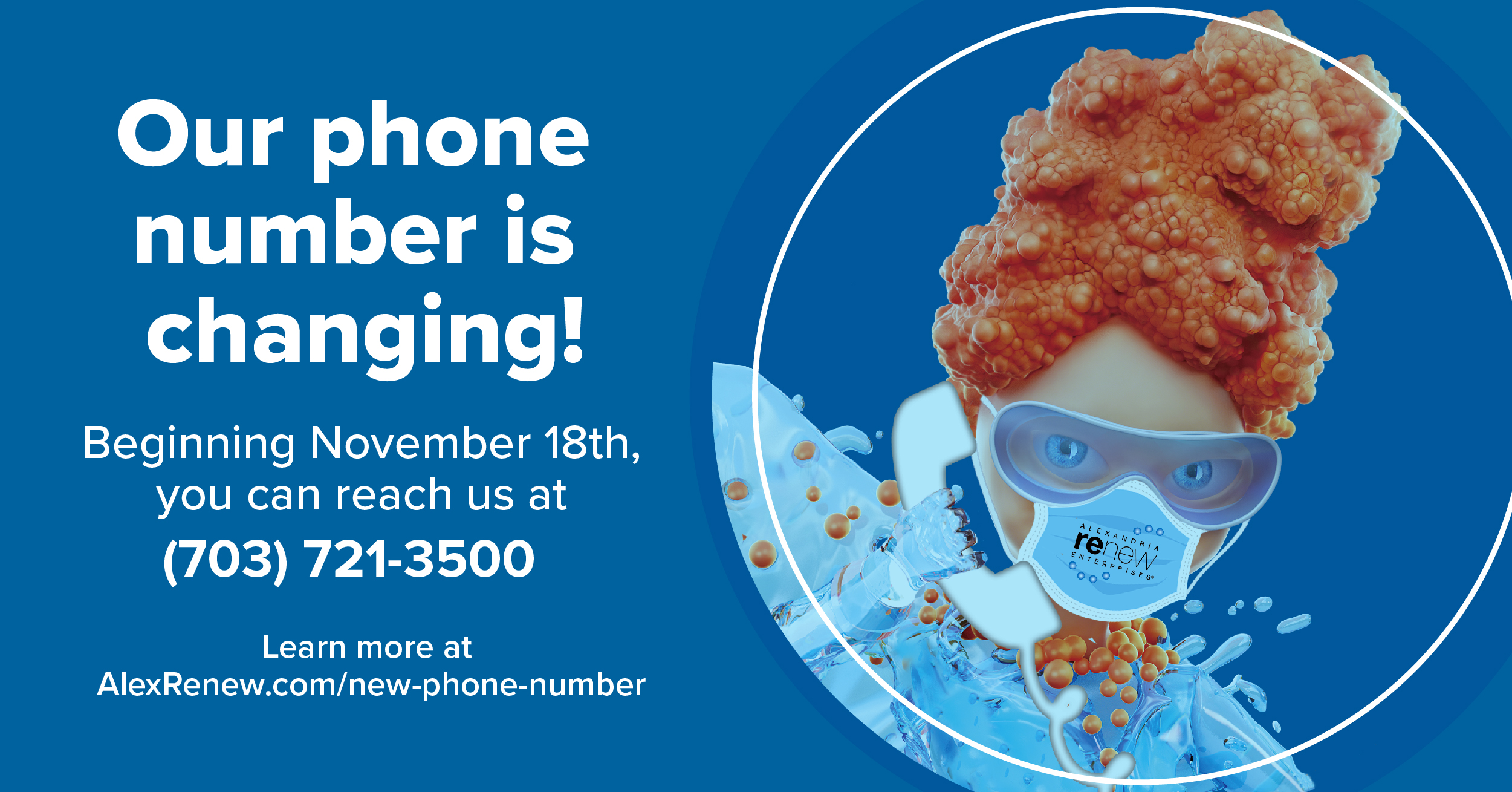 AlexRenew has a new phone number.
