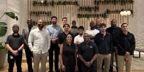 A group of AlexRenew staff gather at WaterJAM.